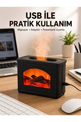 Ethab Giyim Aromaterapi Difüzör Ultrasonik Sessiz Nemlendirici Usb Destekli - Glst6327-3366