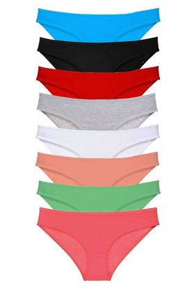 Ethab Ticaret Glb-Stl41414 8 Adet Süper Eko Set Likralı Kadın Slip Külot Set 6