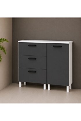 Visasconcept Üç Çekmeceli 100 Cm Çok Amaçlı Dolap