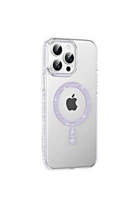 Ethab Ticaret Glb-Stl41414 Joko İphone 15 Pro Move Taşlı Magsafe Kapak - Lila