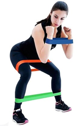 Ethab Ticaret Glb-Stl41414 Pilates Squat Aerobik Direnç Lastiği 5 Li Paket