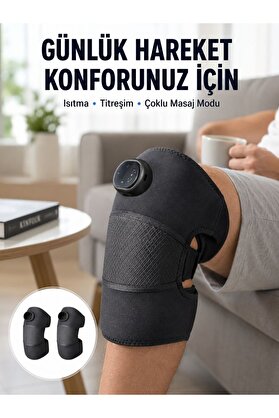 Ethab Giyim 3 Seviyeli Titreşimli Isıtmalı Diz Bakım Masaj Cihazı Yeni Nesil - Glst5040-5310