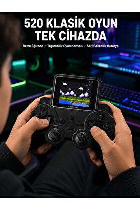 Ethab Giyim 520 Oyunlu Taşınabilir El Oyun Konsolu Tv Bağlantılı Şarjlı Gamepad - Glst8541-9696