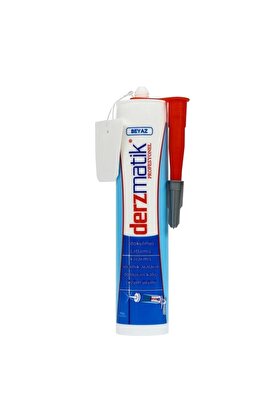 Derzmatik Profesyonel Derz Silikon Beyaz Kartuş 450 Gr.
