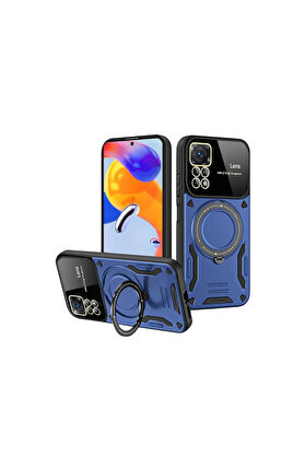 Evi̇mdeyokyok Realme 11 Pro Plus Joy Lens Standlı Kapak - Laci̇vert