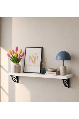 Mavira Dizayn Güneş Duvar Rafı | Uçan Raf | Metal Konsollu Dekoratif Raf