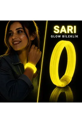 Evi̇mdeyokyok Sarı Kalın Glow Bi̇lekli̇k – Kırılarak Yanan Parti̇ Ve Festi̇val Bi̇lekli̇ği̇