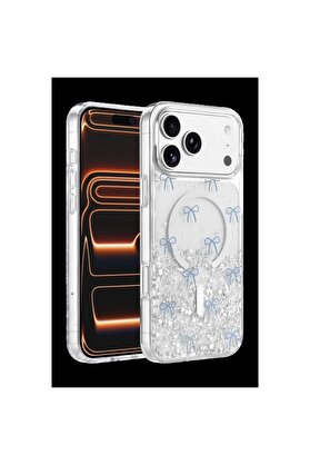Ethab Ticaret Glb-Stl41414 Onegif İphone 17 Pro Max Misk Simli Magsafe Kapak - Desen 3