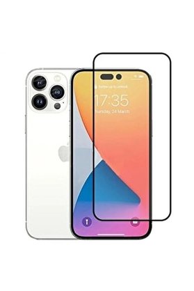 Ethab Ticaret Glb-Stl41414 Iphone 14 Pro Uyumlu 9D Tam Kaplayan Parmak Izi Bırakmayan Ekran Koruyucu Film