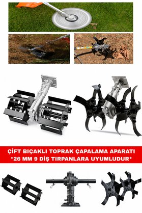 ÖM-KA Royal Benzinli Tırpan 2 Adet Toprak Çapalama Aparatı 26X9