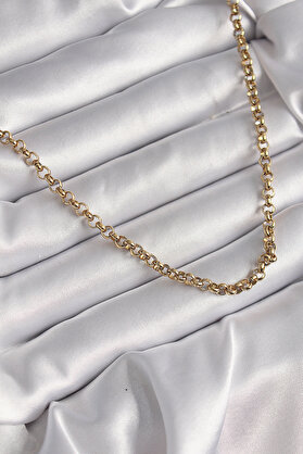 Geneloem 316L Çelik Gold Renk Kadın Kolye 5886 - Kkkkkk2766-2511