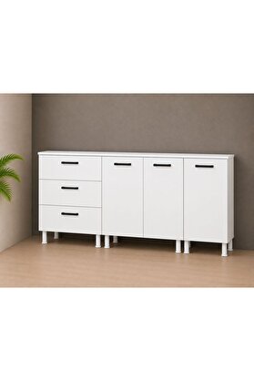 Visasconcept Üç Çekmeceli 180 Cm Çok Amaçlı Dolap