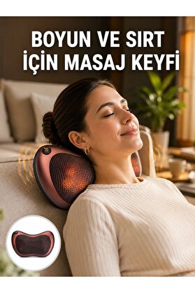 Ethab Giyim Isıtma Özellikli Derin Yoğurma Masaj Yastığı Priz & Çakmak Girişli Yeni Nesi - Glst3783-452