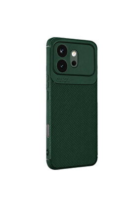 Evimdeyokyok Huawei Honor 600 Auto Focus Karbon Kapak - Koyu Yeşil