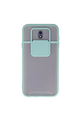 Ethab Ticaret Glb-Stl41414 Samsung Galaxy J7 Pro / J730 Kılıf Palm Buzlu Kamera Sürgülü Silikon - Turkuaz