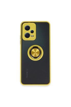 Ethab Ticaret Glb-Stl41414 Redmi Note 12 5G Kılıf Montreal Yüzüklü Silikon Kapak - Sarı