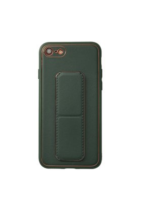 Ethab Ticaret Glb-Stl41414 İphone 7 Kılıf Coco Deri Standlı Kapak - Yeşil