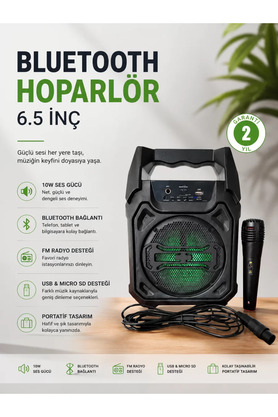 Toptan Bulurum Bluetooth Hoparlör Mikrofonlu Taşınabilir Ses Sistemi Fm Radyo Usb Sd Kart Ve Tws Özellikli