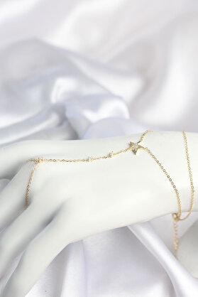 Evimdeyokyok Gold Renk Yıldız Model Pirinç Kadın Şahmeran Tj-Sn801