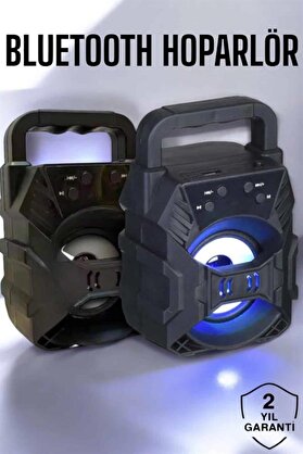 Astraltech Taşınabilir Bluetooth Hoparlör Led Işıklı Uzun Pil Ömrü