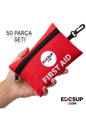 EDCSUP Portatif Su Geçirmez 50 Parça İlk Yardım Seti - Günlük Kullanım Outdoor Seyahat Araç Ev ve Evcil Hayvan