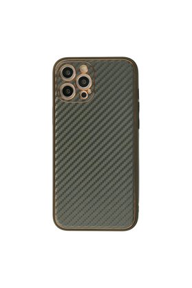 Ethab Ticaret Glb-Stl41414 İphone 12 Pro Kılıf Coco Karbon Silikon - Füme