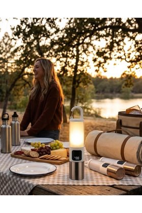 Nw Nessiworld Outdoor Kamp Feneri Usb Şarjlı Yüksek Parlaklık Güç Ekranlı Led Aydınlatma