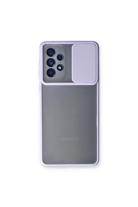 Evimdeyokyok Samsung Galaxy A53 5G Kılıf Palm Buzlu Kamera Sürgülü Silikon - Lila
