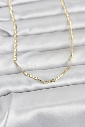 Evimdeyokyok Cm 14K Gold Renk Gemici Zincir Model 60 Cm Kadın Kolye Tj-Bko10968