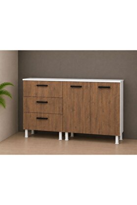 Visasconcept Üç Çekmeceli 140 Cm Çok Amaçlı Dolap