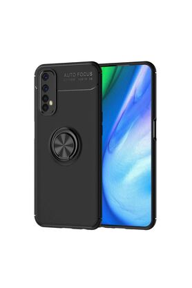 Ethab Ticaret Glb-Stl41414 Realme 7 Kılıf Range Yüzüklü Silikon - Siyah