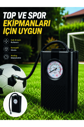 Farouki Çok Amaçlı Taşınabilir Hava Pompası Araç Bisiklet Top Lastik Şişirme Pompası