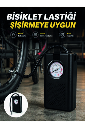Ethab Giyim Analog Manometreli Kompakt Araç Hava Pompası Lastik Şişirme Cihazı - Glst1257-4807