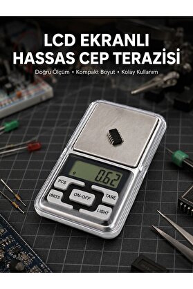 Ethab Giyim Kapaklı Dijital Cep Terazisi Hassasiyet 300 Gr Yeni Nesil - Glst7139-1684