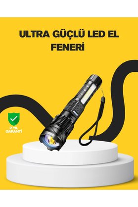Nw Nessiworld Güçlü Led El Feneri Şarj Edilebilir Çok Modlu
