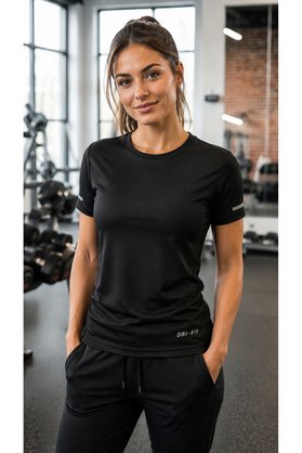 GHASSY CO Kadın Nem Emici Hızlı Kuruma Atletik Teknik Performans Spor T-shirt