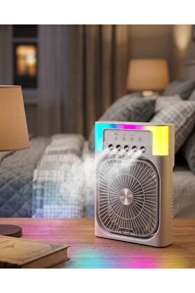 Eiloluxe Mini Klima Fan Su Hazneli Usb Şarjlı Sessiz Masaüstü Soğutucu - Eilo4755-2013