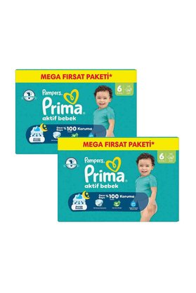 Prima Bebek Bezi Aktif Bebek Mega Fırsat Paketi 6 Numara 76'lı 2 Paket