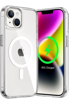 Ethab Ticaret Glb-Stl41414 Iphone 14 Kılıf Kamera Lens Korumalı Magsafe Destekli Şeffaf Darbe Emici Sert Kapak