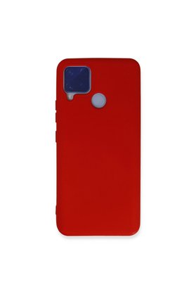 Evimdeyokyok Realme C15 Kılıf Nano İçi Kadife Silikon - Kırmızı
