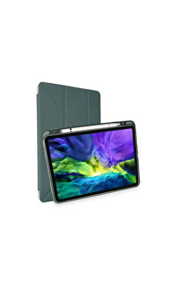 Evi̇mdeyokyok Apple İpad Ai̇r 4 10.9 Kılıf Kalemli̇kli̇ Mars Tablet Kılıfı - Koyu Yeşi̇l