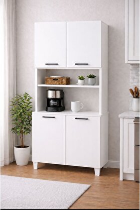 Mavira Dizayn Lale 207 Cm Çok Amaçlı Dolap Beyaz