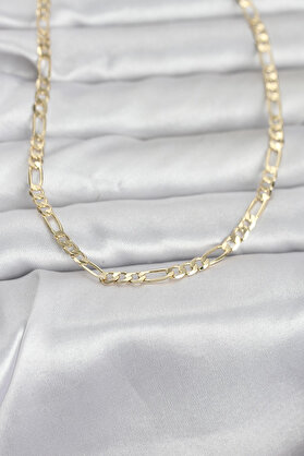 Gees Global Cm 14K Gold Renk Kuşgözü Zincir Model 60 Cm Kadın Kolye 5886