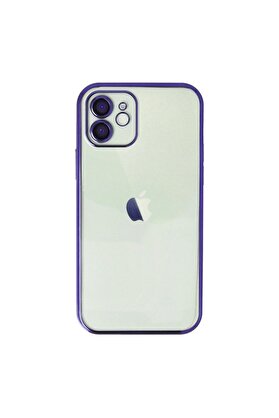 Ethab Ticaret Glb-Stl41414 İphone 12 Kılıf Razer Lensli Silikon - Mor