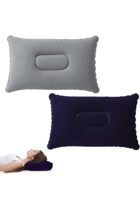 Ethab Ticaret Glbl-Tstil4136 Şişme Kamp Ve Yolculuk Yastığı - Ergonomik - Kadife Yüzey