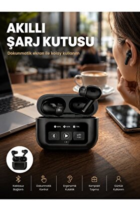 Ethab Giyim Kablosuz Bluetooth Kulaklık Pro Yeni Nesil Dokunmatik Kontrol Yeni Nesil - Glst5555-1926
