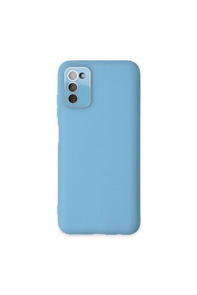 Evimdeyokyok Samsung Galaxy A03S Kılıf Lansman Glass Kapak - Mavi