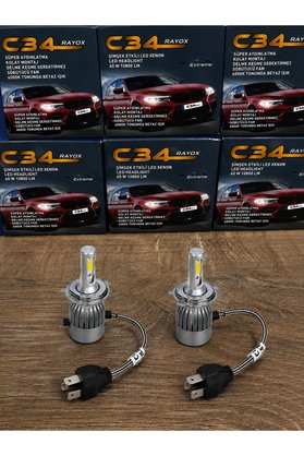 APEXİ Tofaş H4 Beyaz Led Xenon Far Ampulu Güçlü Işık Şimşek Etkili