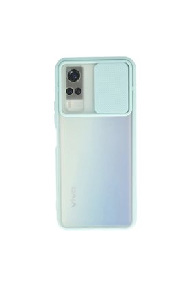 Evimdeyokyok Vivo Y53S Kılıf Palm Buzlu Kamera Sürgülü Silikon - Turkuaz