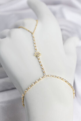 Evimdeyokyok Gold Renk Pirinç Zirkon Taşlı Yıldız Model Şahmeran Tj-Sn789